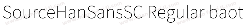 SourceHanSansSC Regular baotucuheit字体转换